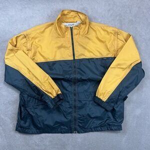 USA Olympic XL Vintage Windbreaker Jacket Colorblock Retro Streetwear Full Zip